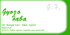 gyozo haba business card
